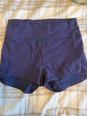 Women’s High-Waist Purple Athletic Shorts